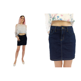 boohoo jeansowa spódniczka trapezowa modna wy | Lapciucha.pl