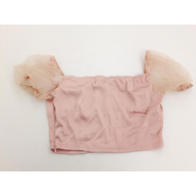NAANAA satynowa BLUZKA CROP TOP z krótkim ręk | Lapciucha.pl
