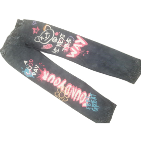 SHEIN elastyczne LEGGINSY a'la jeans Z PRINTE | Lapciucha.pl
