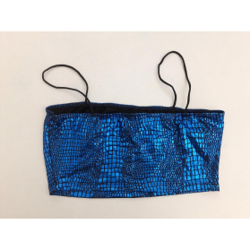 SOYACONCEPT metaliczna BLUZKA CROP TOP krokod | Lapciucha.pl