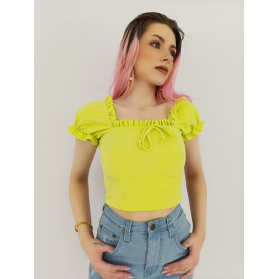 boohoo modna bluzka crop top z krótkim rękawe | Lapciucha.pl