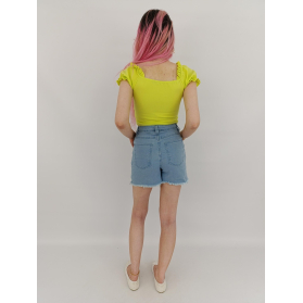 boohoo modna bluzka crop top z krótkim rękawe | Lapciucha.pl