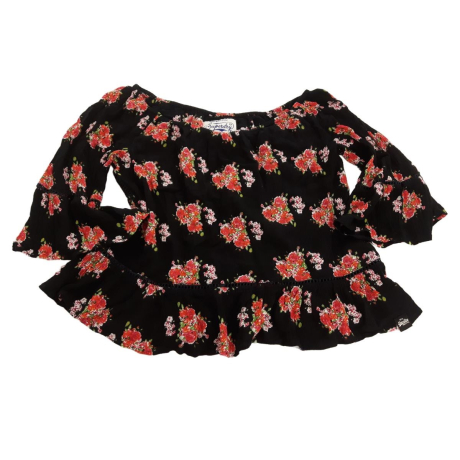 SUPERDRY cienka BLUZKA hiszpanka KWIATY z fal | Lapciucha.pl