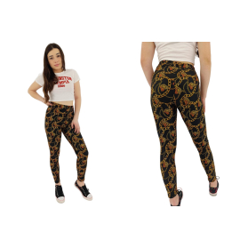 zara elastyczne legginsy z printem ornament w | Lapciucha.pl