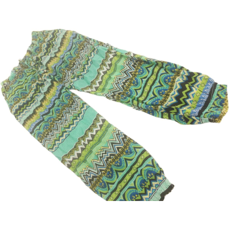 Stylowe cienkie SPODNIE ALLADYNKI wzory aztec | Lapciucha.pl
