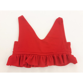 PRETTYLITTLETHING modna BLUZKA CROP TOP z fal | Lapciucha.pl