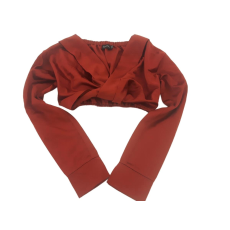 PRETTYLITTLETHING satynowa BLUZKA CROP TOP z | Lapciucha.pl