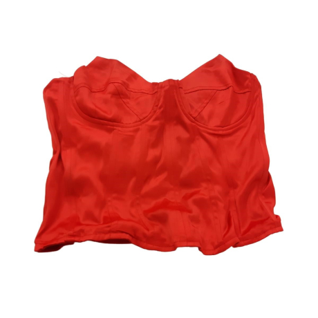PRETTYLITTLETHING satynowa BLUZKA TOP gorseto | Lapciucha.pl