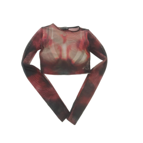 PRETTYLITTLETHING siateczkowa BLUZKA CROP TOP | Lapciucha.pl