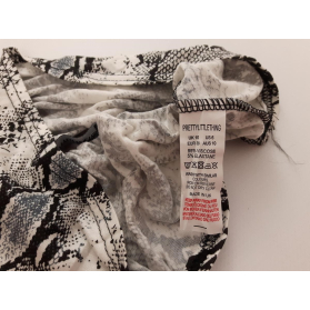 PRETTYLITTLETHING wężowa BLUZKA crop top _ 38 | Lapciucha.pl