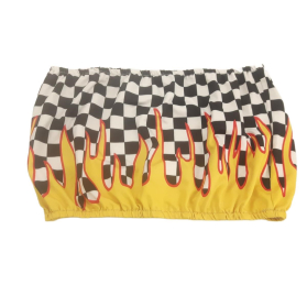 ROMWE modna BLUZKA CROP TOP TUBA print SZACHO | Lapciucha.pl