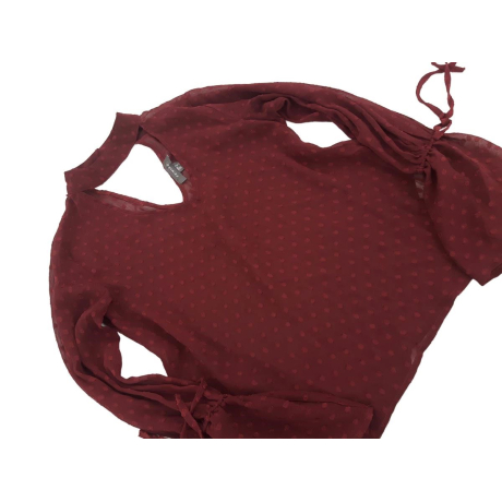 PRIMARK szyfonowa BLUZKA choker GROSZKI _ 36 | Lapciucha.pl