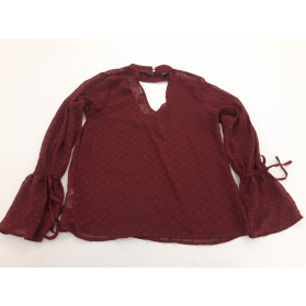 PRIMARK szyfonowa BLUZKA choker GROSZKI _ 36 | Lapciucha.pl