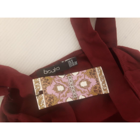 BOOHOO dresowa SUKIENKA ołówkowa MIDI bordowa | Lapciucha.pl