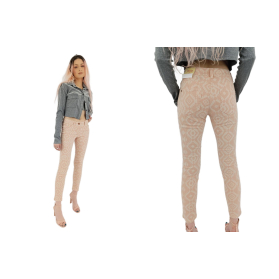 next jeansowe spodnie rurki we wzory azteckie | Lapciucha.pl