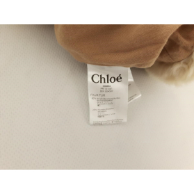 CHLOE futrzana KAMIZELKA elegancka MIĘKKA beż | Lapciucha.pl