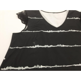 Ciążowa BLUZKA KOSZULKA z siateczką PASKI wyg | Lapciucha.pl