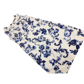 BONPRIX elegancka SUKIENKA midi KWIATY prosta | Lapciucha.pl