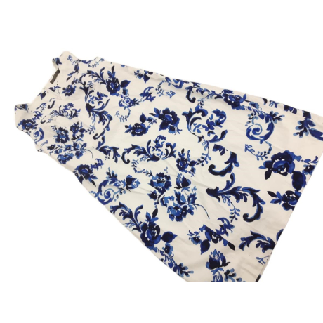 BONPRIX elegancka SUKIENKA midi KWIATY prosta | Lapciucha.pl