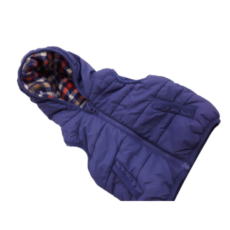 F&F puchowa KAMIZELKA z kapturem NAVY _ 62cm | Lapciucha.pl