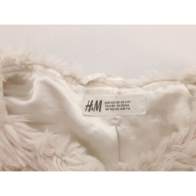 H&M krótki ŻAKIET FUTERKO ecru _ 122cm | Lapciucha.pl