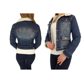 DENIM CO jeansowa KURTKA KATANA z barankiem _ | Lapciucha.pl