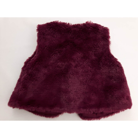GEORGE futrzana KAMIZELKA fioletowa MIĘKKA _ | Lapciucha.pl