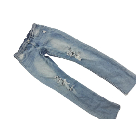 H&M jeansowe SPODNIE RURKI z dziurami MODNE b | Lapciucha.pl