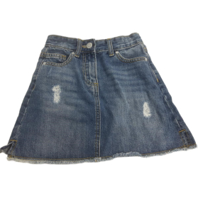 MATALAN jeansowa SPÓDNICZKA z dziurami MODNA | Lapciucha.pl