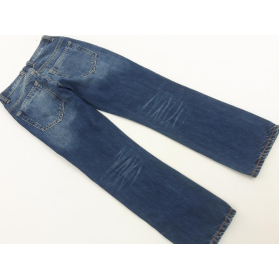 MATALAN jeansowe SPODNIE slim Z DZIURAMI navy | Lapciucha.pl