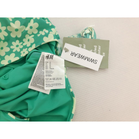 H&M zielony STRÓJ KĄPIELOWY monokini KWIATY n | Lapciucha.pl