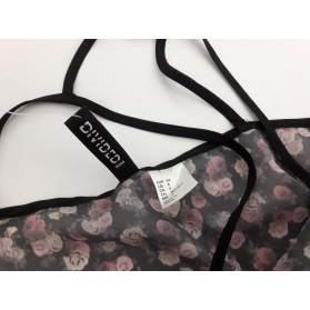 H&M zwiewna BLUZKA TOP wygodna KWIATY mgiełka | Lapciucha.pl