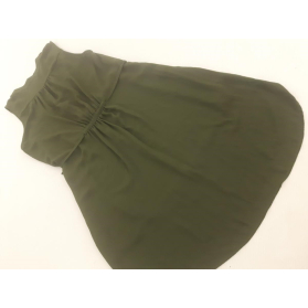 H&M zwiewna SUKIENKA na lato KHAKI rozkloszow | Lapciucha.pl
