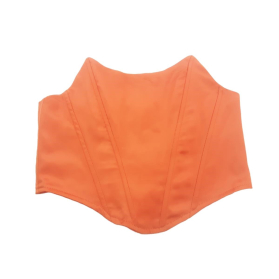 I SAW IT FIRST satynowa BLUZKA CROP TOP gorse | Lapciucha.pl
