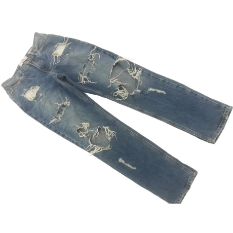 NEW LOOK jeansowe SPODNIE MOM JEANS z dziuram | Lapciucha.pl