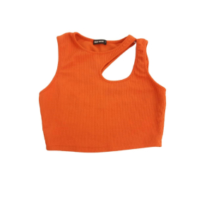 TALLY WEIJL dzianinowa BLUZKA CROP TOP z wyci | Lapciucha.pl