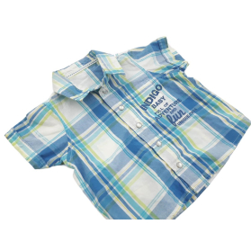 M&S bawełniana KOSZULA print KRATKA _ 76cm | Lapciucha.pl