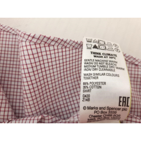 M&S elegancka KOSZULA z krótkim rękawem KRATK | Lapciucha.pl