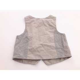 H&M lniana KAMIZELKA elegancka MELANŻ _ 74cm | Lapciucha.pl