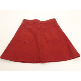 MONKI jeansowa SPÓDNICZKA trapezowa MODNA red | Lapciucha.pl