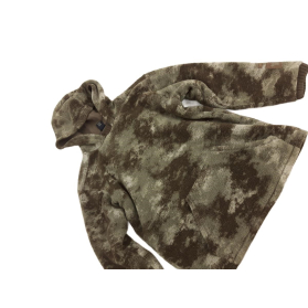 NEXT polarowa BLUZA z kapturem TIE DYE khaki | Lapciucha.pl