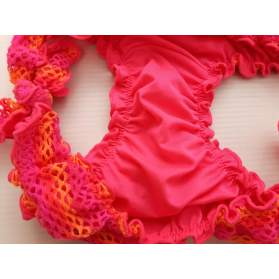 CALZEDONIA ażurowe MAJTKI KĄPIELOWE neonowe P | Lapciucha.pl
