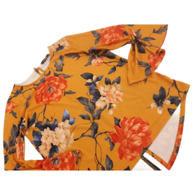 PAPAYA asymetryczna BLUZKA odkryte plecy KWIA | Lapciucha.pl