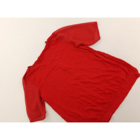 PAPAYA dresowa BLUZKA z mgiełką MODNA czerwon | Lapciucha.pl