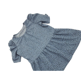 PAPAYA dzianinowa BLUZKA z falbaną CĘTKI bufk | Lapciucha.pl