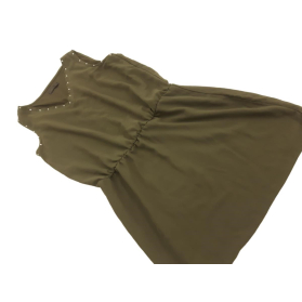 SINSAY rozkloszowana SUKIENKA mini KHAKI z dż | Lapciucha.pl