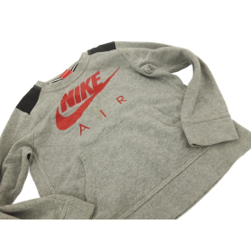 NIKE szara BLUZA w melanż Z PRINTEM długi ręk | Lapciucha.pl