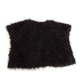 YD włochaty ŻAKIET BOLERKO boucle BLACK _ 116 | Lapciucha.pl