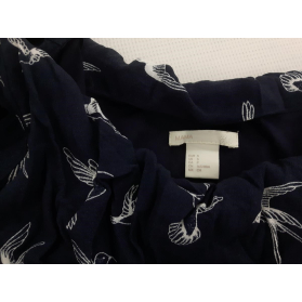 H&M ciążowa SUKIENKA z baskinką PTASZKI navy | Lapciucha.pl