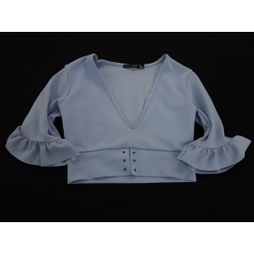 I SAW IT FIRST modna BLUZKA CROP TOP blue _ 3 | Lapciucha.pl